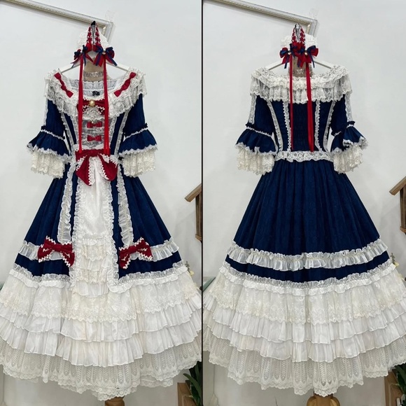 Hinana Moira Princess Sweet Lolita Tiered Dress - Picture 5 of 9